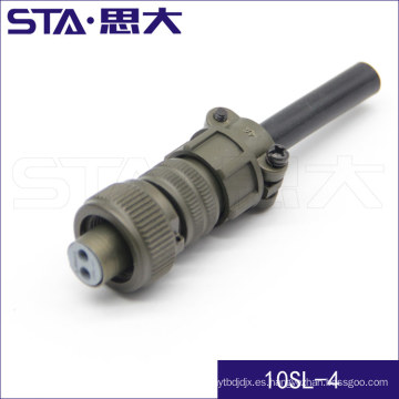 Conector de montaje militar MIL-C-5015 Conector de sensor de 2 pines MS3106A10SL-4